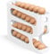 Rangement Oeuf Frigo, Boite a Oeufs en Plastique à Enroulement Automatique, Distributeur Oeuf Peu Encombrant pour Réfrigérateur, Comptoir, Cuisine, Porte Oeuf pour 28 Oeufs de Taille Moyenne, 1 Pièces