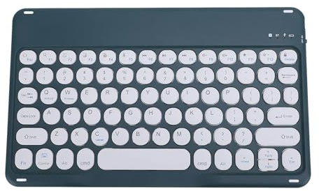 Jectse Ultra Slim Bluetooth -Tastatur, 10 -Zoll -tragbare -Kabel -Kabel -Tastatur mit Ergonomischen Rundtaste, Kompakt (Green)