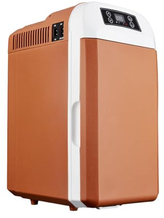 LOVIVER 8L Mini refrigerador Nevera portátil Refrigerador de refrigerador Compacto liviano refrigerador para el Escritorio de la Oficina Dormitorio de la, MarrÓn