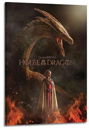 CCXUSENX Dragon House Leinwand-Kunstdruck-Poster, 30 x 45 cm, moderne Kunstdrucke, für Schlafzimmer, Dekoration