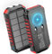 Cargador Solar Power Bank 27000mAh - Riapow 22,5W Carga Rápida Batería Externa Inalámbrica con 2 Cables Integrados y Linternas, USB C PD QC 3.0 Salida Cargador Portátil para Tablet Teléfono (Rojo)