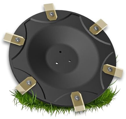 3DHerb 6er Messerscheibe kompatibel mit ECOVACS Goat O500, O800, O1200, G1-800, G1-2000, G1 - Premium Mähteller aus glasfaserverstärktem Kunststoff für 6 Klingen (Messerscheibe ohne Klingen)
