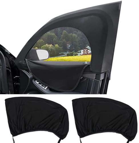 Boolico Upgrade Sonnenschutz Auto Baby, Doppelschicht Sonnenschutz Auto Kinder mit Reißverschluss für Heckscheibe & Seitenscheibe, 2 Stück Frontscheibe 130 × 54 cm