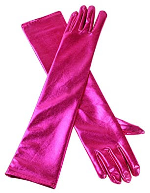 CONGARTENO Ballhandschuhe aus Gewebe für Damen, Glänzend für Cosplay Abend