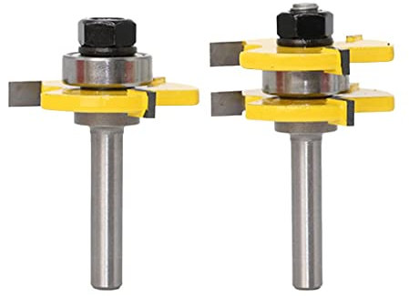 Lot de 2 fraises à rainure et languette 8 mm