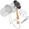 OUNONA 1 ensemble Friteuse à Huile Acier Inoxydable Complet avec Panier de Friture Couvercle et Clips Poêle Antiadhésive pour pour Friture Profonde et