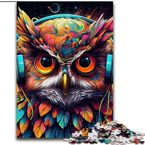1000-teiliges Puzzle „Fantasy Art Owl“, anspruchsvolle Puzzles, Größe 26x38cm, ideal für Teenager und Sammler, Reisegeschenk, Familienaktivität