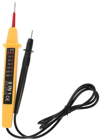 OSALADI Spannungswächter Stromprüfer für Auto 12v Leichtes Kunststoffgehäuse Einhandbedienung Hohe Präzision Spannungsprüfung