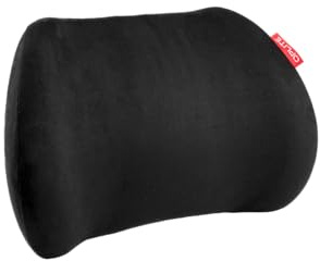 OPLITE – Lombar-Polster – Memory-Foam-Lendenbodenpolster für den Schalensitz – Simracing-Rückenstütze – Long Session Comfort – Schwarze Wildlederpolsterung – Cockpit-kompatibel und Gaming-Sitze