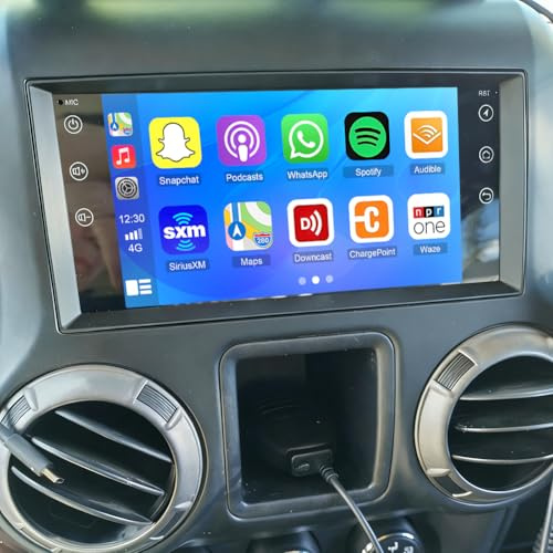 2+32G Android 13 Autoradio Multimédia avec sans Fil CarPlay Android Auto pour Jeep Wrangler JK 2011-2014, 7 Pouces écran Tactile Radio Stéréo avec Navigation GPS SWC Mirror Link Wi-FI Bluetooth