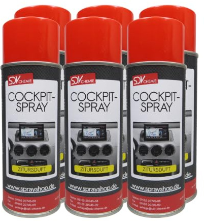 SDV Chemie Cockpitspray Zitrusduft 6x 400ml | Cockpit, Pflege, Reiniger, Auto, Car
