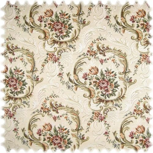 Heiro Jacquard Ornament Gobelin Möbelstoff (Bach Beige)