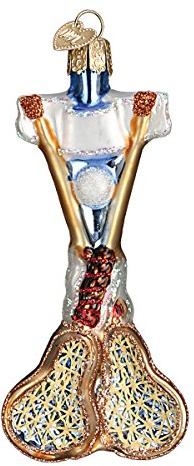 Old World Christmas Sports Collection Glass Blown Ornaments for Christmas Tree Lacrosse