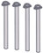 Element System 11102-00052 Möbelfüße Rund, Chrom, 80 cm