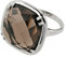 sogni d'oro Silberzeit Damen-Ring Sterling-Silber 925 rhodiniert Rauchquarz RW16