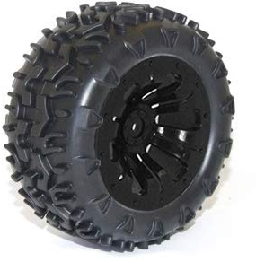 FTX CARNAGE MOUNTED WHEEL/TYRE COMPLETE PAIR - BLACK