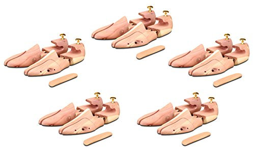 Langer & Messmer Tendiscarpe in legno di cedro per uomo e donna, calzante in legno di cedro incluso, misure 34-50, l'originale 44/45 5 paia