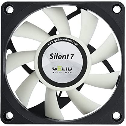 Gelid Solutions Silent 7 de 3 pines de 70mm para la carcasa estándar | Operación silenciosa | Aspas del ventilador optimizadas.