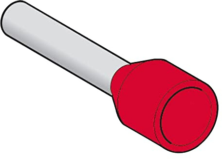 Schneider Electric, DZ5CE010, 18 Awg Red Ferrule 1000 Pc Min/Mult (1000 Pack)