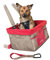 Kurgo Heather Car Booster Seat For Dogs, Quick And Secure Installation, Includes Seat Belt Tether, Fleece Lining, Nutmeg, Red, 1 Count, Pack of 1