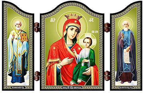 NKlaus 1411 Gottesmutter von Iviron christliche Ikone Iverskaja Bogorodica