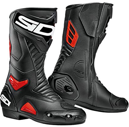 Sidi Performer Stiefel, Schwarz-Rot, Größe 45