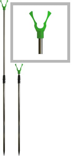 Storfisk fishing & more Rutenständer Edelstahl Teleskop V Halter Rutenhalter 70 bis 114 cm Angelhalter, Stück:2 Stück