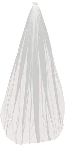 BESTOYARD Hochzeit Brautschleier mit Kamm Einfache lange Einschicht Hochzeit Zubehör
