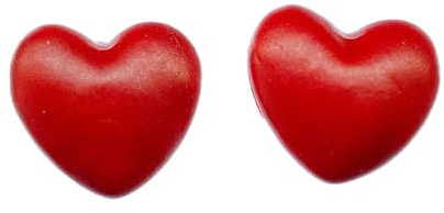 Miniblings Herz Ohrstecker Herzen Valentinstag Liebe Love Rot Handarbeit | Ohrschmuck aus eigener Fertigung in Berlin, ein Fundstück für Sammler