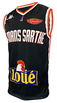 MSB Le MANS Le Mans Offizielles Trikot Outdoor 2019-2020 Basketball Kinder XX-Small Schwarz