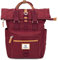 SEVENTEEN LONDON – Modern Cycling Burgundy 'Canary Wharf' Fold Roll Top Backpack in a Classic Slim Urban Design – Fits Laptops up to 15
