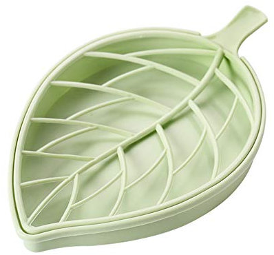 Eighty Porte-savon en forme de feuille pour salle de bain ou douche Vert