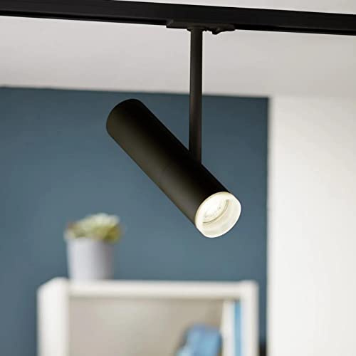 Famlights Schienensystem 1-Phasen Schienenspot aus Metall in Schwarz dreh- und schwenkbar zeitlose Modern FIETE GU10 Aluminiumdruckguss Küche