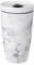 Villeroy & Boch To Go Becher Marmory, 2-teilig, 350 ml, Premium Porzellan/Silikon, Weiß/Grau