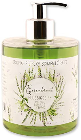 Florex Flüssigseife Eisenkraut im Spender Lanolin biologische Schafmilch 500 ml