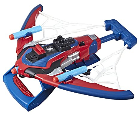 Marvel Spider-Man Web Shots Spiderbolt NERF Powered Blaster Toy, Fires Darts, 3 Darts, Kids 5+ Years (Amazon Exclusive)