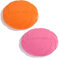 Anguiren 2 Pack Dog Flying Disc Toy Large 8.7 inches, Pet Nature Rubber Interactive Toy , Portable and Soft Dog Toy Saucer Flying Disc Durable Pet Supplies for Training Floating Flying ( Orange, Pink)