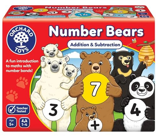 Orchard Toys Number Bears Maths Games for Children Age 5+