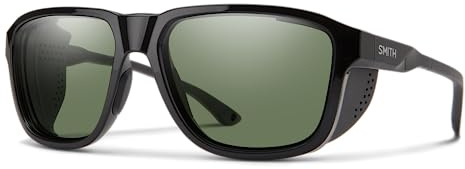 SMITH Embark Sunglasses – Performance Sports Sunglasses with Removable Side Shields for Skiing, Snowboarding, Fishing & More – For Men & Women – Black + Grey Green ChromaPop Polarized Mirror Lens