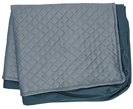 FurHaven Water-Resistant Indoor-Outdoor Convertible Quilt Top Mattress Dog Bed Replacement Cover - Calm Blue, Jumbo (X-Large)