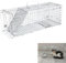 Cat Trap for Stray Cat Humanitarian-aid, Foldable Catch and Release Animal Trap Large One-door with Metal Guard Handle 24×7.5×8.3 Inch