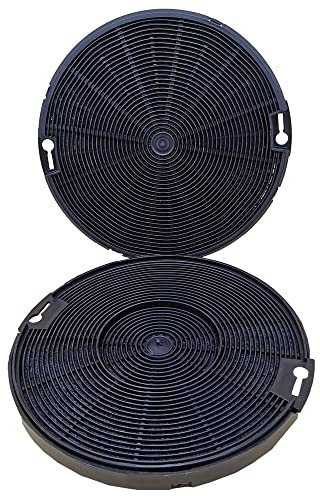 JCSPARES® - Kit coppia 2 filtri a carboni attivi antiodore mod EFF75 Diametro 15,5 Cm cappa compatibili Faber Rex Electrolux Franke INCA SMART-INTRA-LINFA-INCALUX-OMNIA-FLEXA-NOVA Ed altre