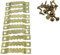 Terryshop74 20 pezzi Ganci dentati per quadri, dentellati completi fi viti colore oro ottonati appendi quadro gandi dietro euadri