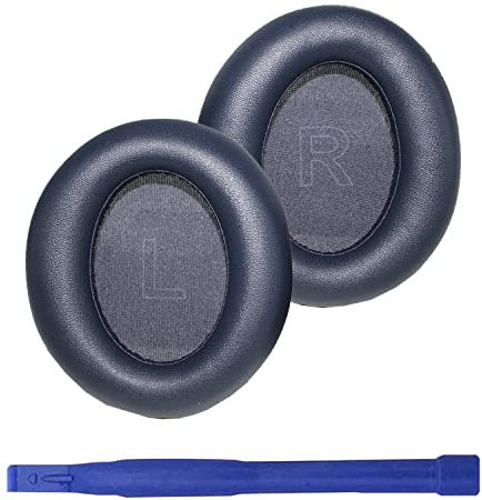 Adhiper Q35/Q30 Ohrpolster Kompatibel mit Anker Soundcore Life Q35/Q30 Kopfhörer,Protein-Leder Noise Cancelling Earpads,Ersatzteile Kopfhörer Earmuff Pads(Dunkelblau)