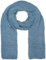 styleBREAKER Damen langer Strick Schal mit Wellen Strickmuster, warmer Winter Strickschal Einfarbig 01018168, Farbe:Taubenblau