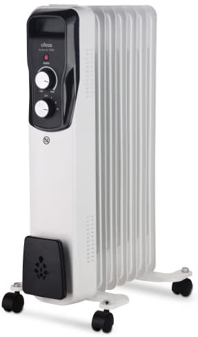 Ufesa Antares 1500 Radiatore ad olio, 7 Elementi, 1500 W, Termostato Regolabile, Maniglia e Ruote per il trasporto