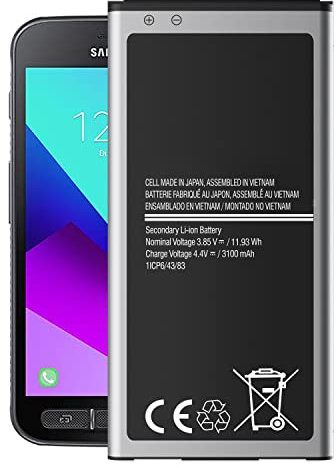 Akku für Samsung Galaxy Xcover 4, EB-BG390BBE Modell, 3100mAh Hochleistungs-Ersatzakku, kompatibel mit Galaxy Xcover 4 SM-G390F,SM-G390Y