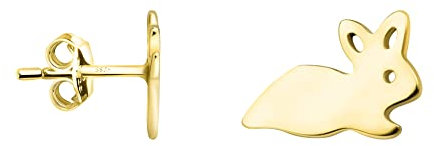 SOFIA MILANI - Damen Ohrringe 925 Silber - vergoldet/golden - Hasen Ohrstecker - E2006
