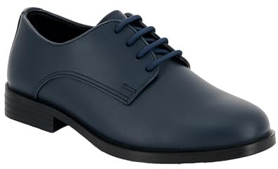 SIRRI Zapatos Derby con Cordones para niño, Color Azul Marino - Calzado Formal para Boda, graduación y más Taille 34