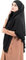 Lamis Hijab - Khimar 2 Schleier zum Überziehen aus Medinenseide, Jilbab für muslimische Frauen, verhüllt KH200, Schwarz , One size